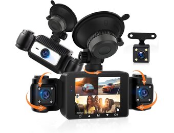 4-Kanaals Dashcam 360° Auto - FHD 1080p - 29% Korting
