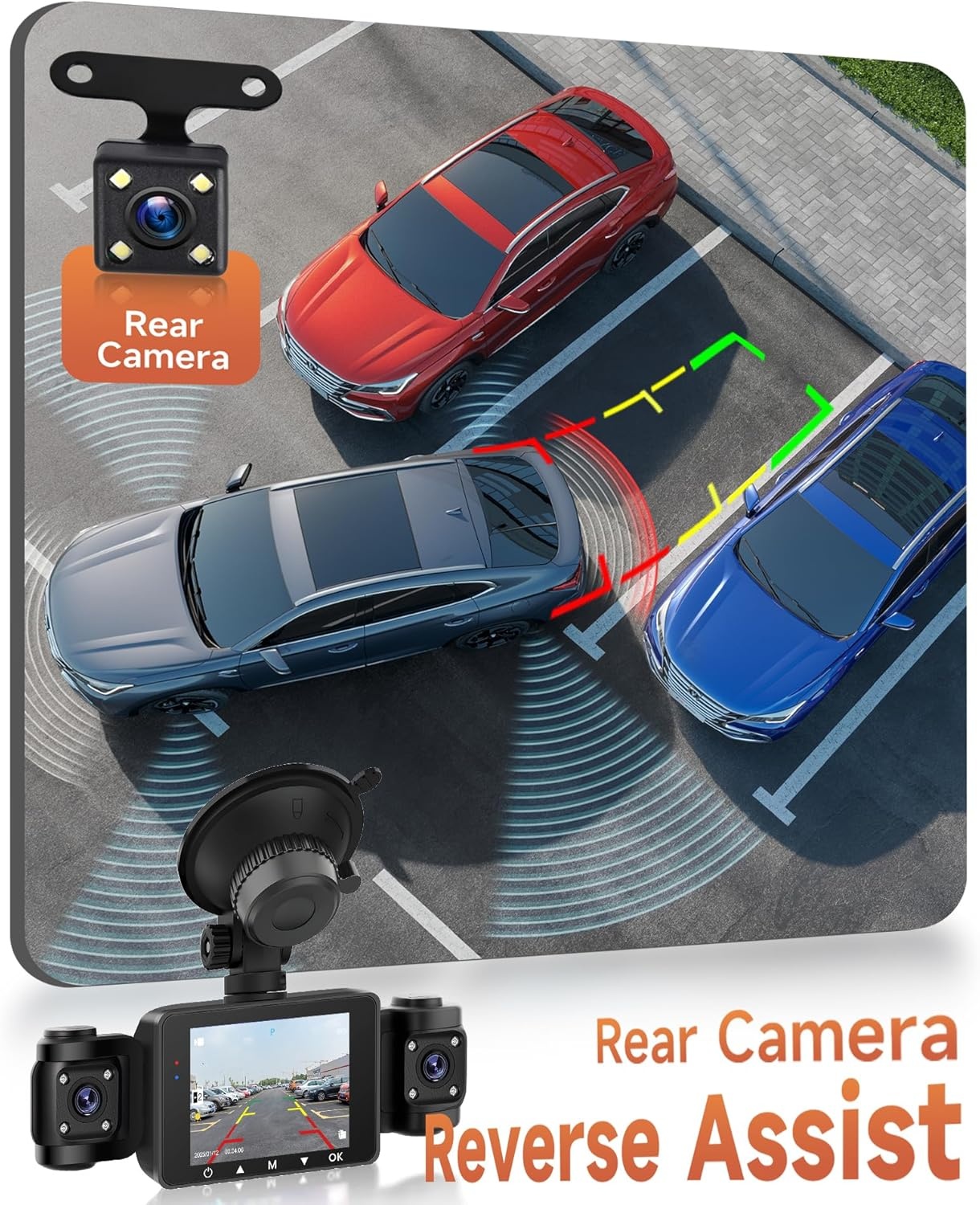 4-Kanaals Dashcam 360° Auto - FHD 1080p - 29% Korting