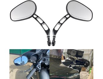 Zwarte Motor Spiegel Set 8mm voor Harley Davidson - 29% Korting