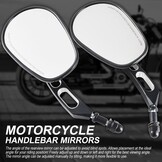 Zwarte Motor Spiegel Set 8mm voor Harley Davidson - 29% Korting