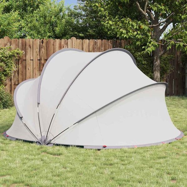 vidaXL Zwembadkoepel Grijs/Oranje 336x322x160 cm - 34% Korting!