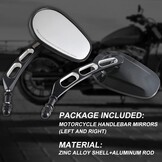 Zwarte Motor Spiegel Set 8mm voor Harley Davidson - 29% Korting