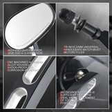 Zwarte Motor Spiegel Set 8mm voor Harley Davidson - 29% Korting