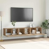 Bruine TV-kast van Bewerkt Hout - 60x30x30 cm (34% Korting)