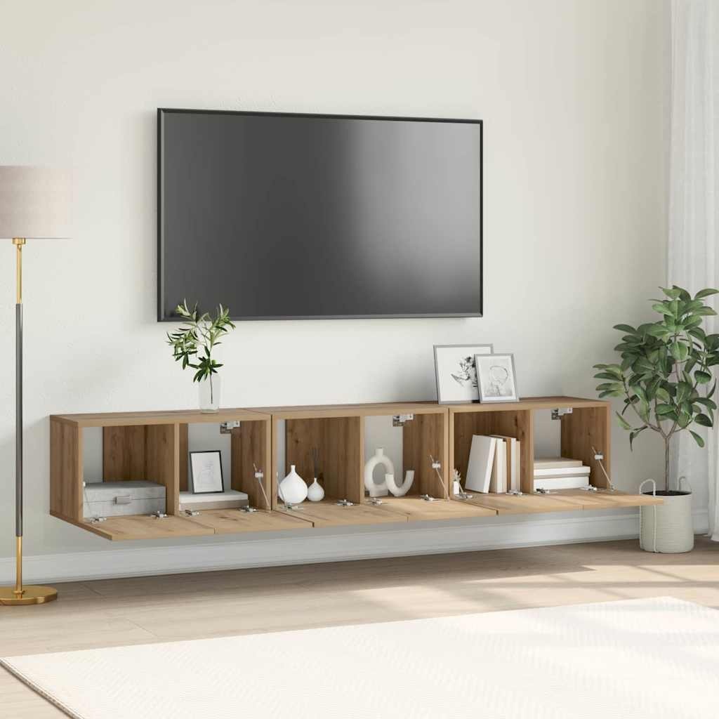Bruine TV-kast van Bewerkt Hout - 60x30x30 cm (34% Korting)