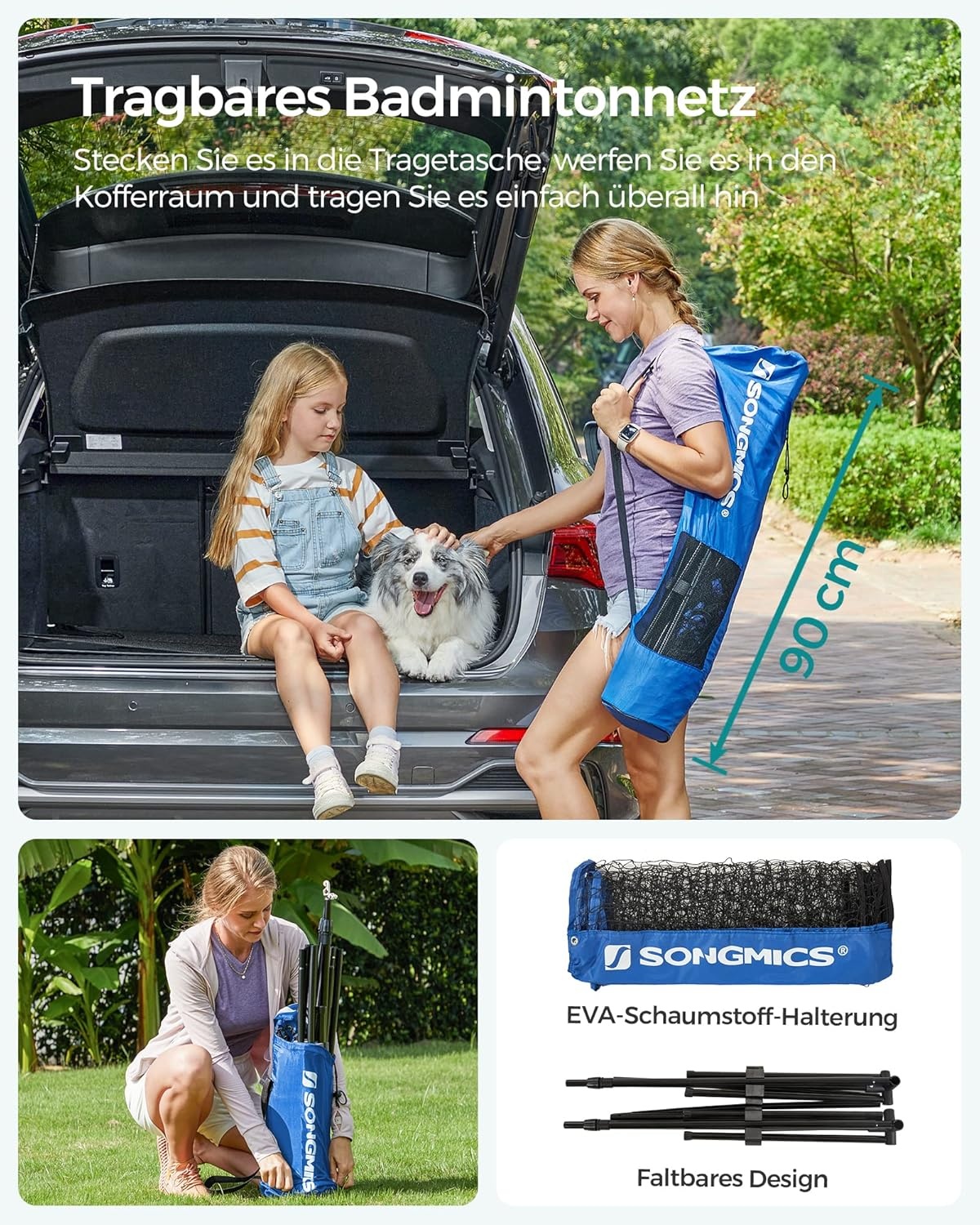 Verstelbaar Sportnet - Blauw - 300cm - 33% Korting