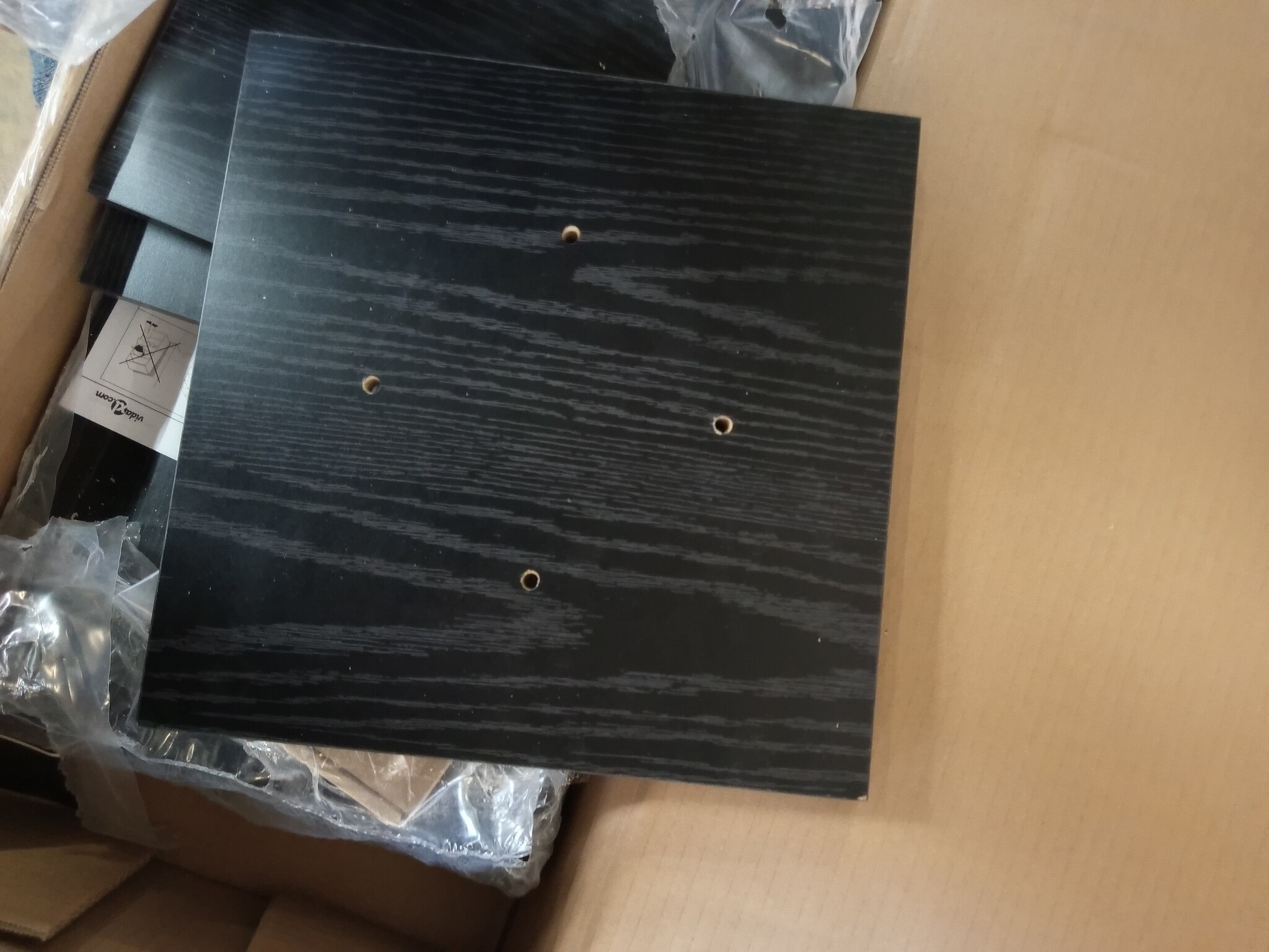 vidaXL Luidspreker Standaards met Plank (2 stuks) Zwart Eiken - 53% Korting