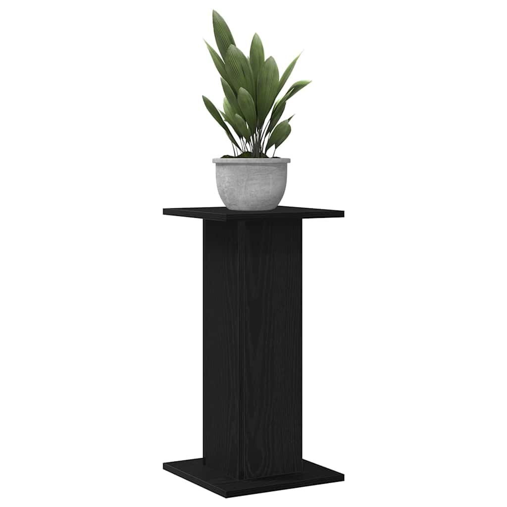 vidaXL Luidspreker Standaards met Plank (2 stuks) Zwart Eiken - 53% Korting
