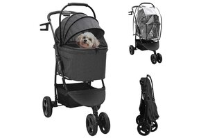 Opvouwbare Huisdierenwagen Zwart - 34% Korting!