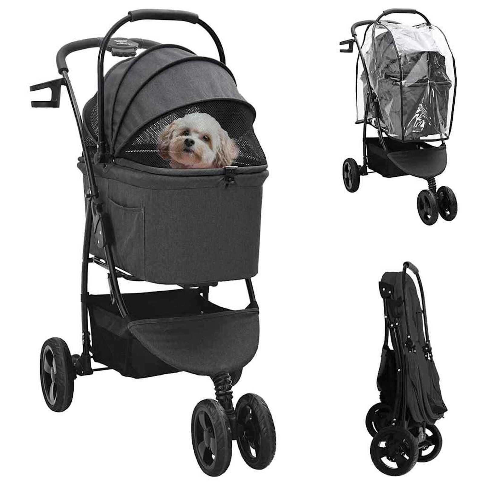 Opvouwbare Huisdierenwagen Zwart - 34% Korting!