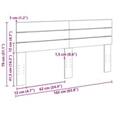 Hoofdeinde Massief Eikenhout 160 cm - 78% Korting