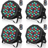 4x Draadloze LED Podiumspots Oplaadbaar - 35% Korting!