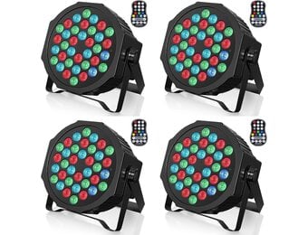 4x Draadloze LED Podiumspots Oplaadbaar - 35% Korting!