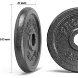 Gietijzeren Halterschijven Set (2,5cm) - 1,25kg t/m 10kg - 34% Korting!