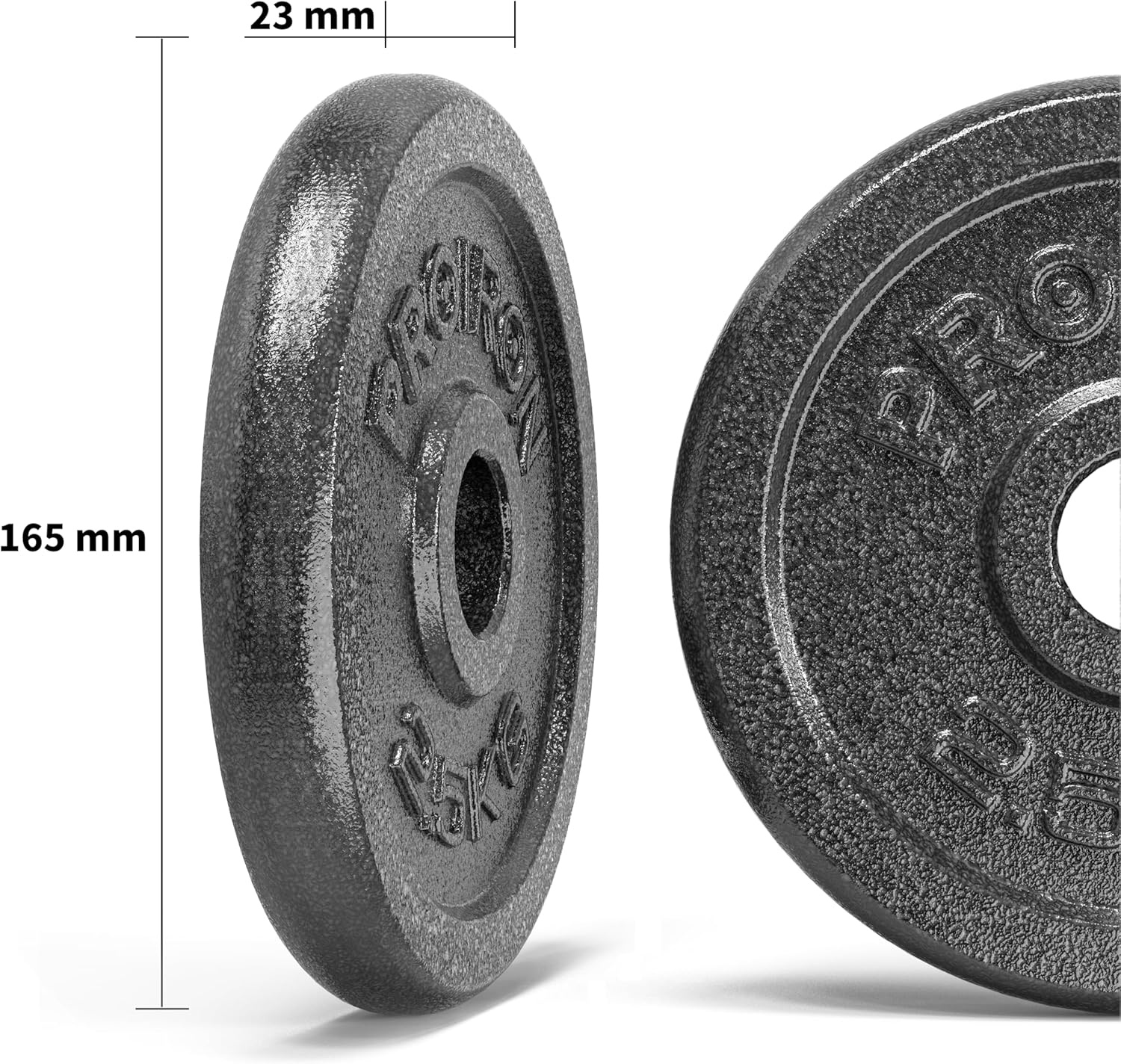 Gietijzeren Halterschijven Set (2,5cm) - 1,25kg t/m 10kg - 34% Korting!