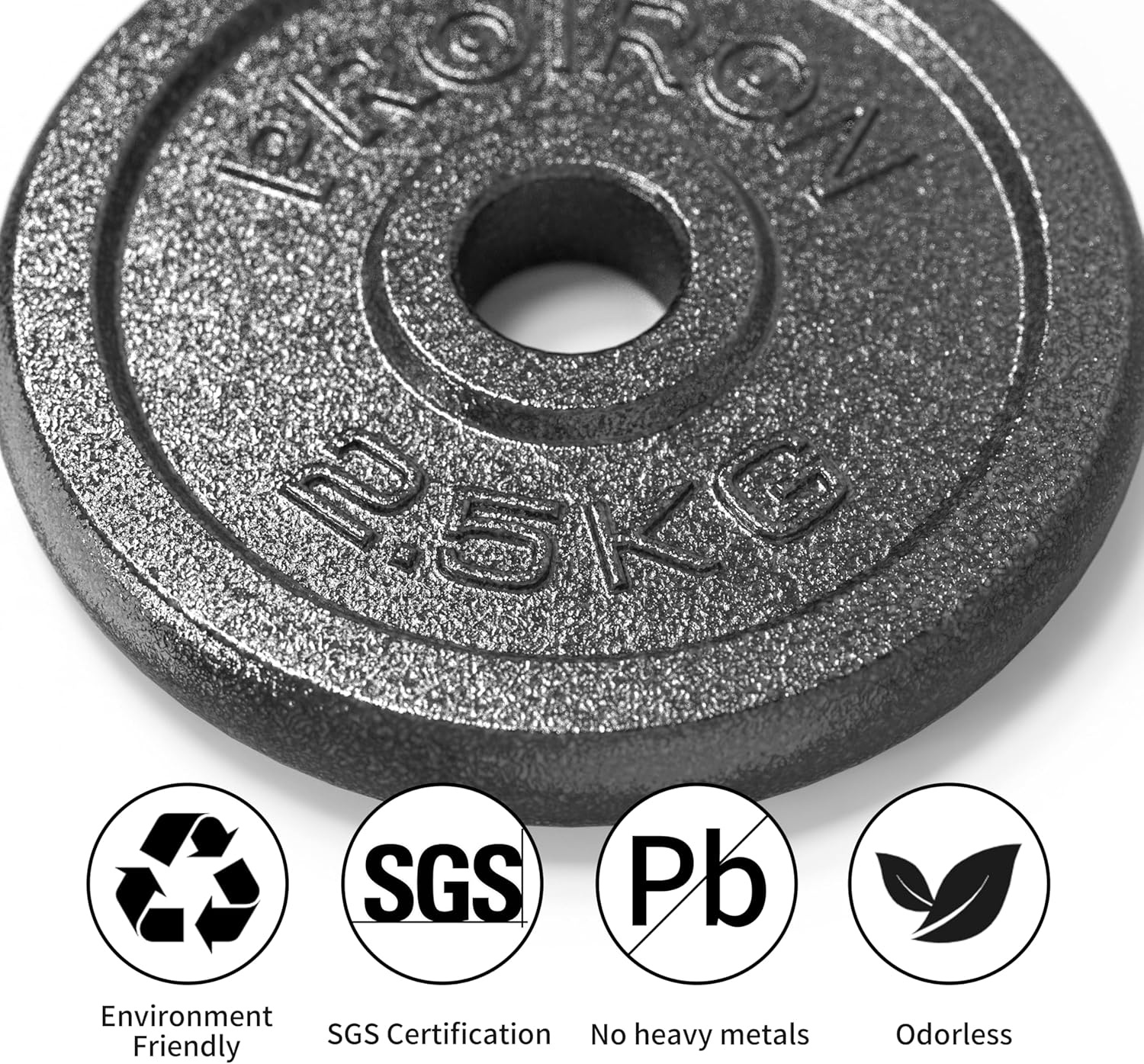 Gietijzeren Halterschijven Set (2,5cm) - 1,25kg t/m 10kg - 34% Korting!