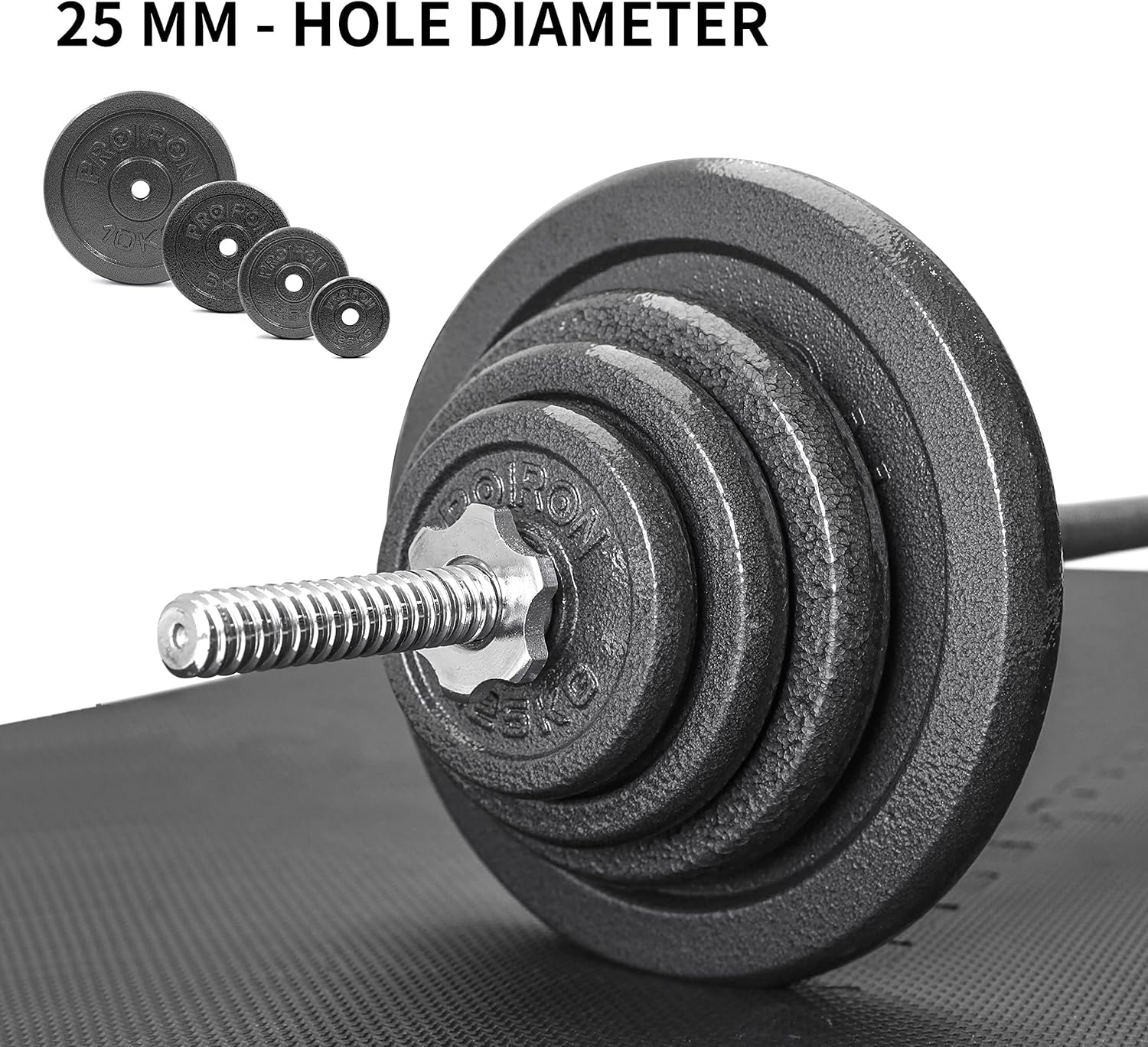 Gietijzeren Halterschijven Set (2,5cm) - 1,25kg t/m 10kg - 34% Korting!