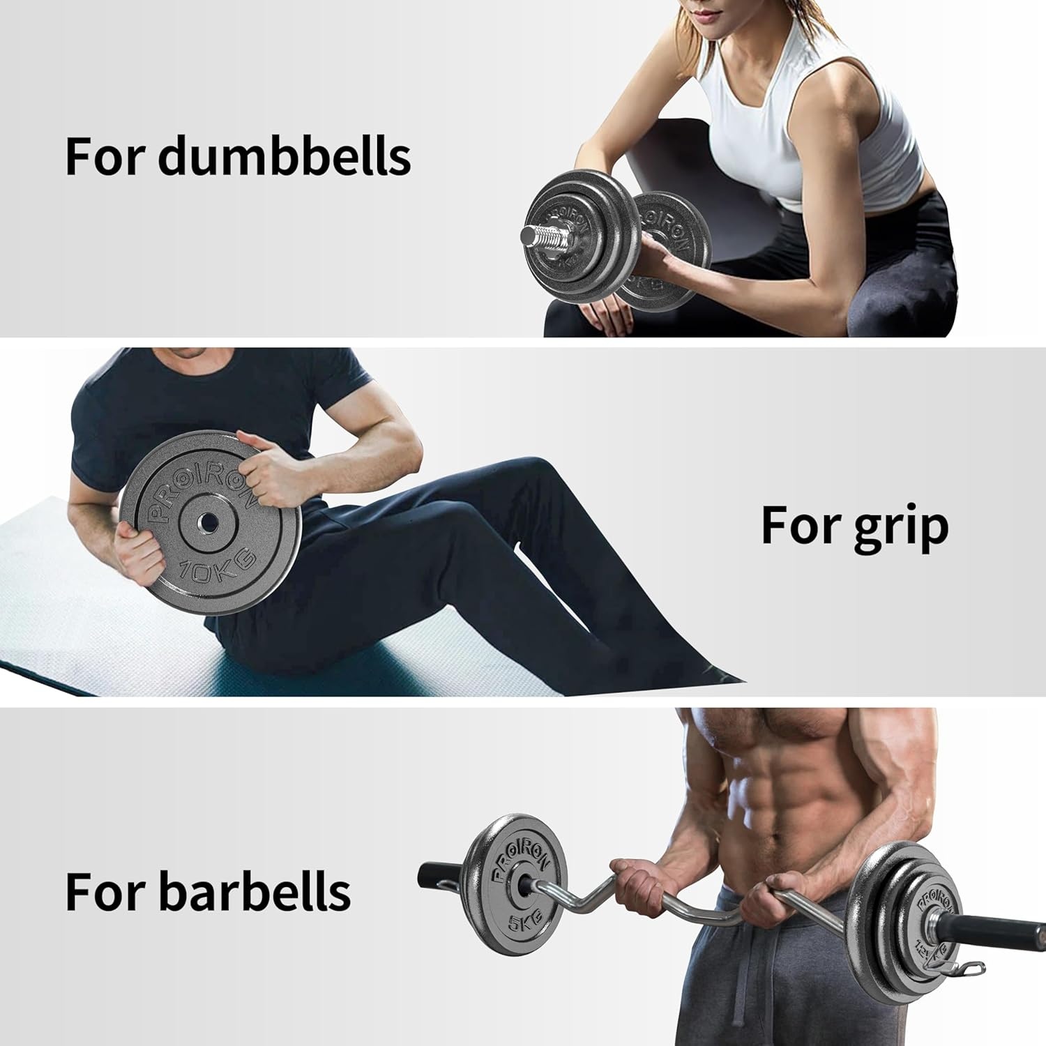 Gietijzeren Halterschijven Set (2,5cm) - 1,25kg t/m 10kg - 34% Korting!