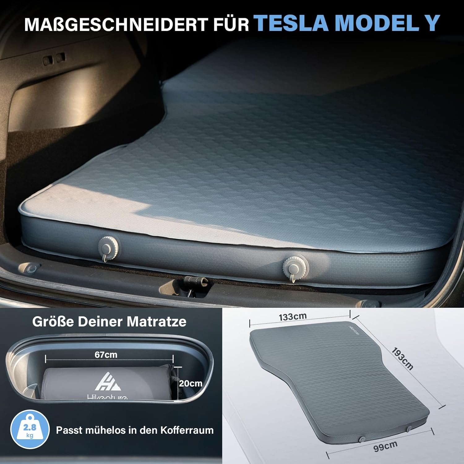 Zelfopblazend Campingmatras Geheugenschuim 8cm - Tesla Y/3 - 35% Korting
