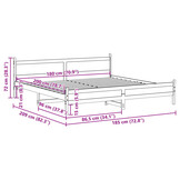Massief Grenenhouten Bedframe 180x200cm - 35% Korting