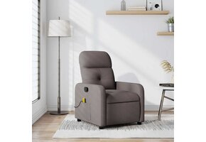 Verstelbare Stoffen Massagestoel Taupe - 35% Korting