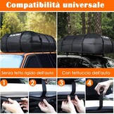 Zacro tas voor imperiaal Dell'auto auto auto rooftop Cargo Bag Zwart A