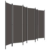 vidaXL Kamerscherm met 6 panelen 300x180 cm antraciet