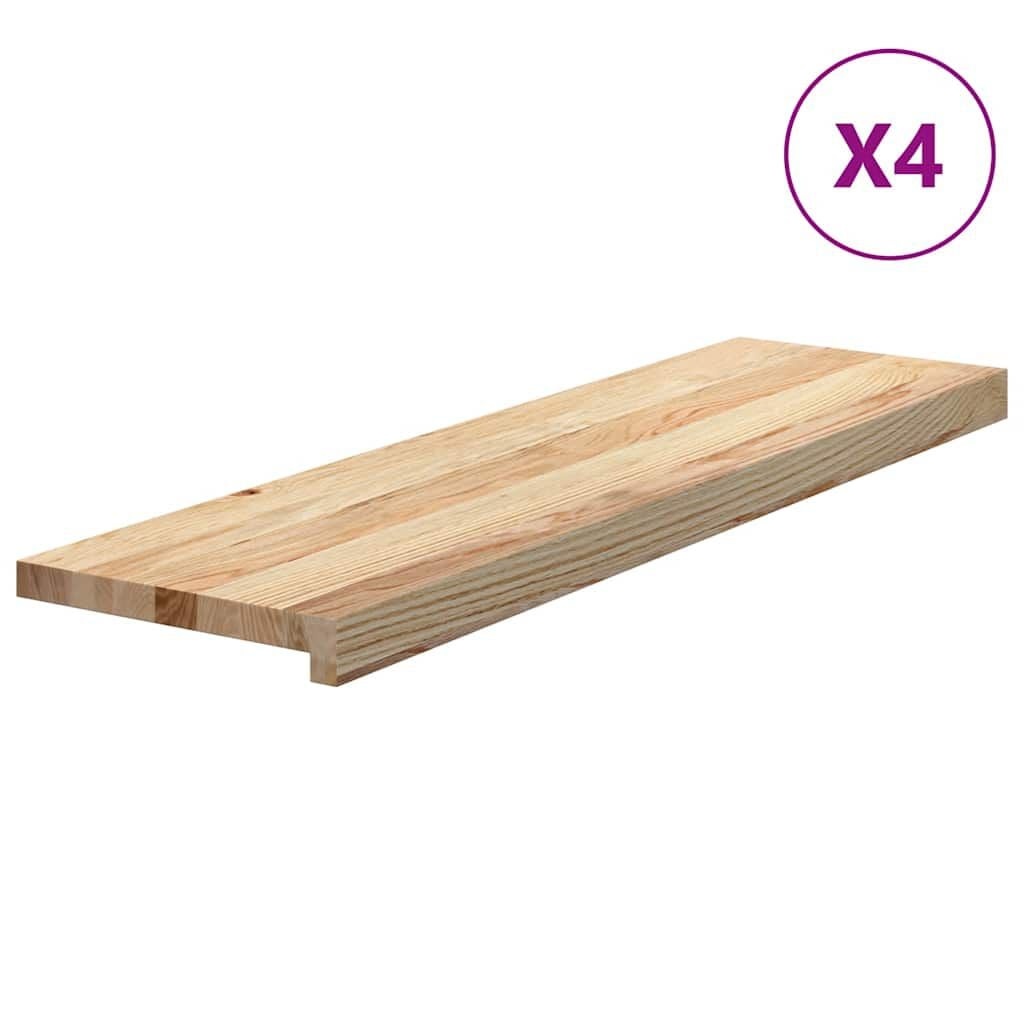 vidaXL Traptreden 4 st 90x25x2 cm onbehandeld massief eikenhout