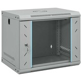vidaXL Netwerk kabinet met opslag Grijs 53 x 45 x 45 cm Staal