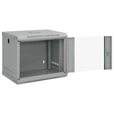 vidaXL Netwerk kabinet met opslag Grijs 53 x 45 x 45 cm Staal