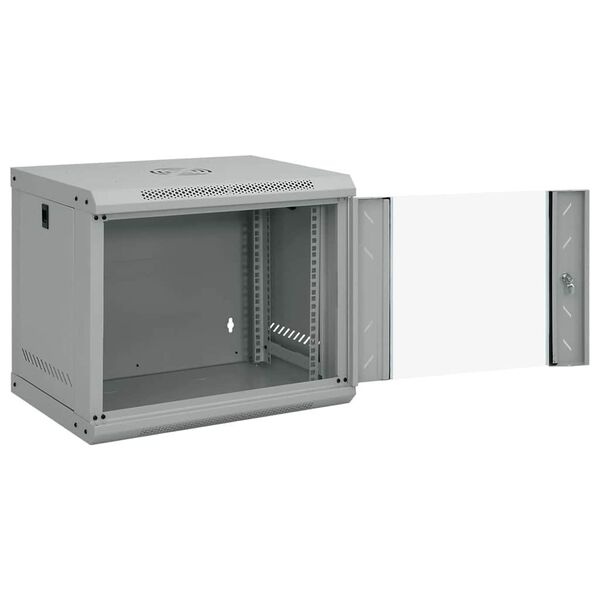 vidaXL Netwerk kabinet met opslag Grijs 53 x 45 x 45 cm Staal