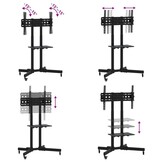 vidaXL TV-standaard wielen 32-70 inch scherm 40 kg Max VESA 600x400 mm