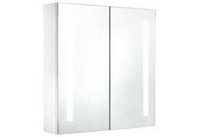Badkamerkast met Spiegel en LED, 60x14x62 cm - 35% Korting