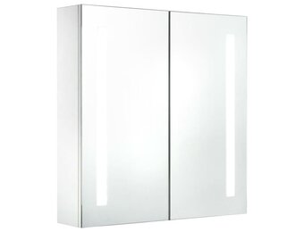 vidaXL Badkamerkast met spiegel en LED 60x14x62 cm