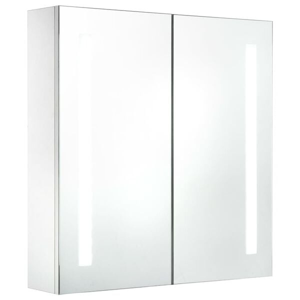 vidaXL Badkamerkast met spiegel en LED 60x14x62 cm