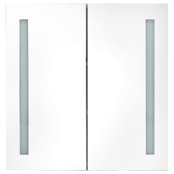 vidaXL Badkamerkast met spiegel en LED 60x14x62 cm