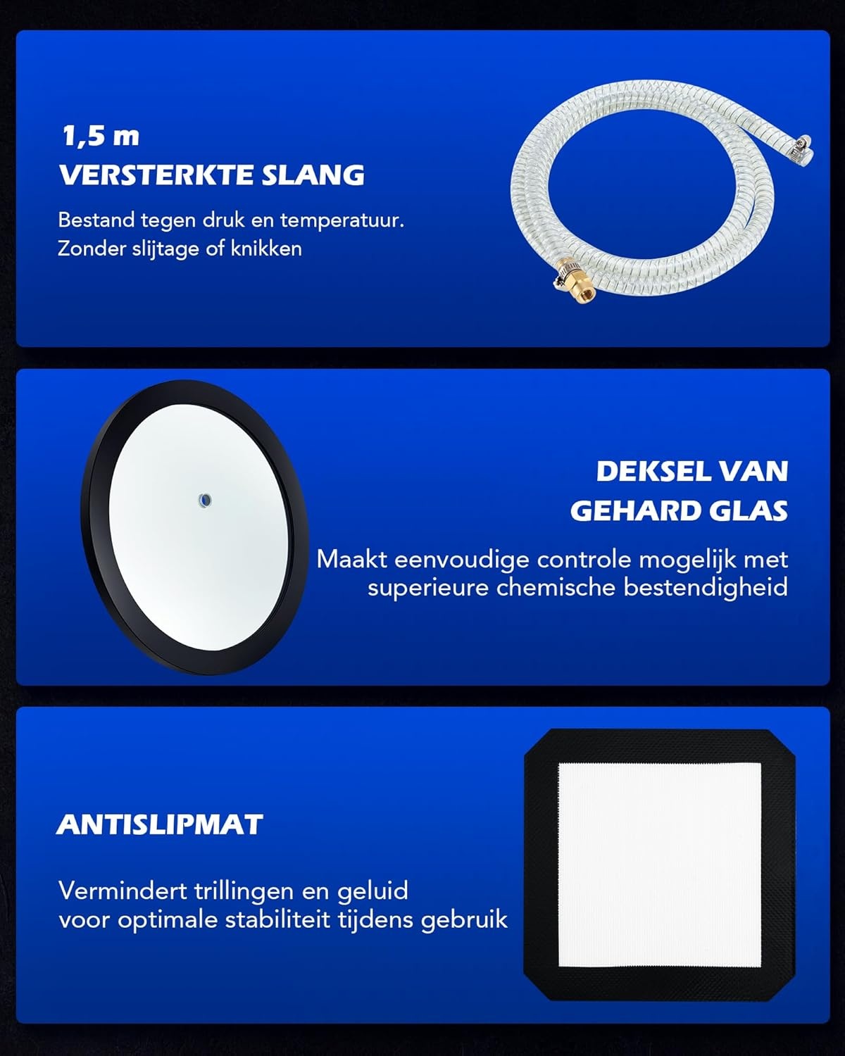 ORION MOTOR TECH 7,6 L Vacuümkamer met Pompkit, 3,5 cfm Vacuümpomp en Kamerkit met Gehard Glazen Deksel, Vacuümontgassingskamerkit voor het Stabiliseren van Houtontgassingssiliconenhars