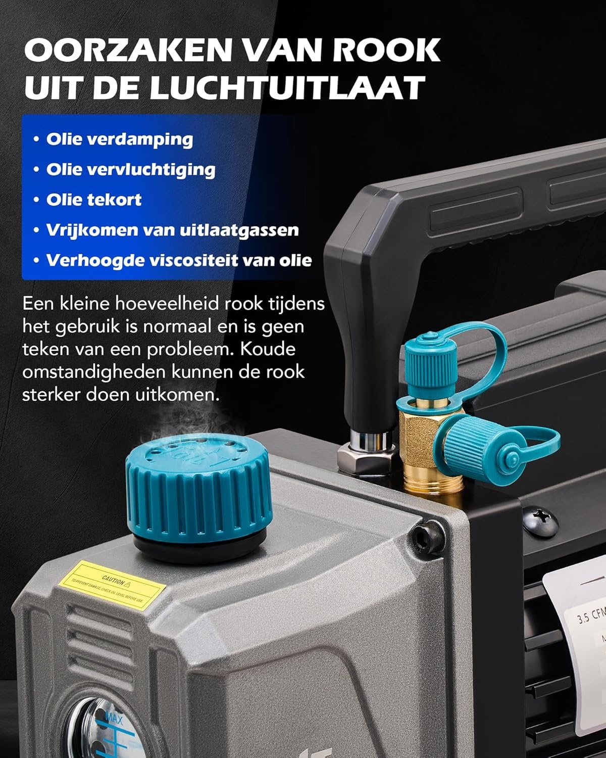ORION MOTOR TECH 7,6 L Vacuümkamer met Pompkit, 3,5 cfm Vacuümpomp en Kamerkit met Gehard Glazen Deksel, Vacuümontgassingskamerkit voor het Stabiliseren van Houtontgassingssiliconenhars