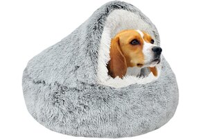 Kalmerend Hondenbed Donut Knuffelnest 65cm Grijs (29% Korting)