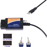 for-Scan ELM 327 MS HS OBD2 USB Elmconfig OBD-adapter met MS-CAN/HS-CAN schakelaar,