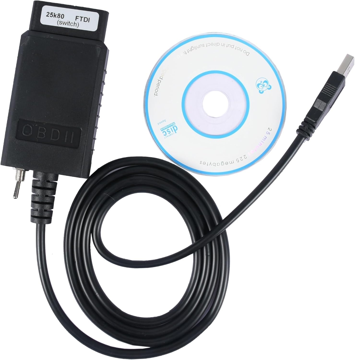 for-Scan ELM 327 MS HS OBD2 USB Elmconfig OBD-adapter met MS-CAN/HS-CAN schakelaar,