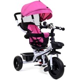 Driewieler buggy multifunctioneel - Roze kap - meegroeiend