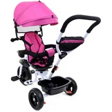 Driewieler buggy multifunctioneel - Roze kap - meegroeiend