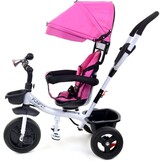 Driewieler buggy multifunctioneel - Roze kap - meegroeiend