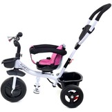 Driewieler buggy multifunctioneel - Roze kap - meegroeiend