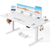 ErGear Elektrisch Zit-Sta Bureau - 160 x 80 cm - 100 kg Draagvermogen Hoogte Verstelbaar Bureau met Geavanceerde Borstelloze Motor, Stille Werking, Robuust Metalen Frame