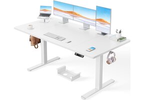 Elektrisch Zit-Sta Bureau Wit 160x80 cm | 55% Korting