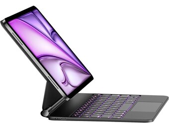 HOU iPad Air 5e & 4e generatie toetsenbordhoes voor iPad Pro 11 inch (4e / 3e / 2e / 1) gen, Trackpad Multi-Touch, Magic-Stand Keyboard Case, Zwart