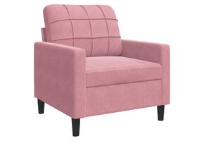 Roze Fluwelen Fauteuil (60cm Zitting) - 54% Korting