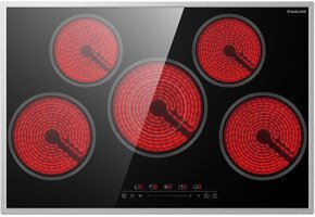 Inbouw Glaskeramische Kookplaat 77cm - 5 Zones - 55% Korting